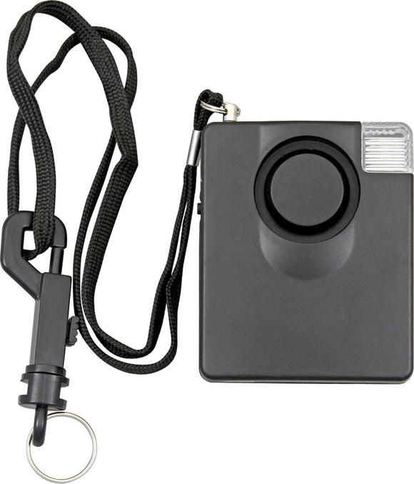 UZI Black Flashing LED Light Personal Neck Alarm IPA1