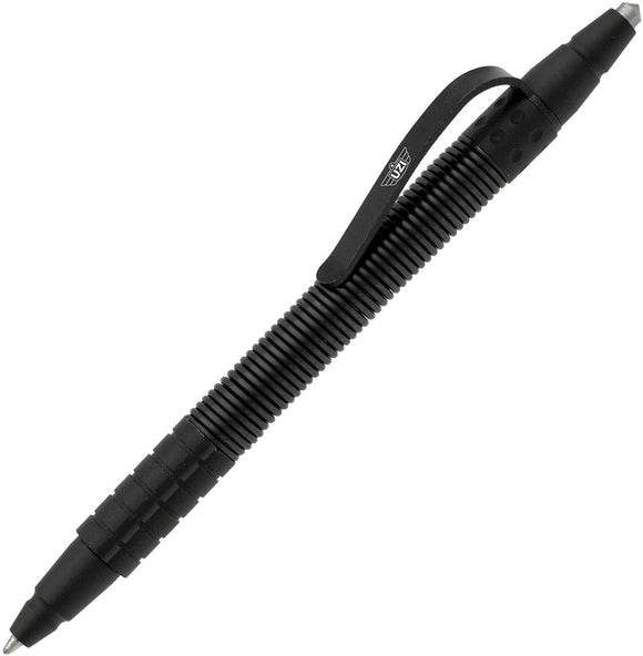 UZI Black Aluminum Glass Breaker Ball Point Tactical Pen TP14BK