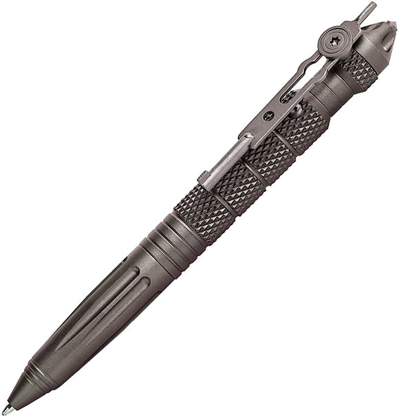 UZI Gun Metal Gray Aluminum Glass Breaker & Handcuff Key Tactical Pen TP4GM