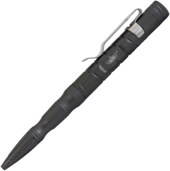 UZI Gun Metal Gray Aluminum Fisher Space Refill Tactical LED Flashlight Pen TP9GM