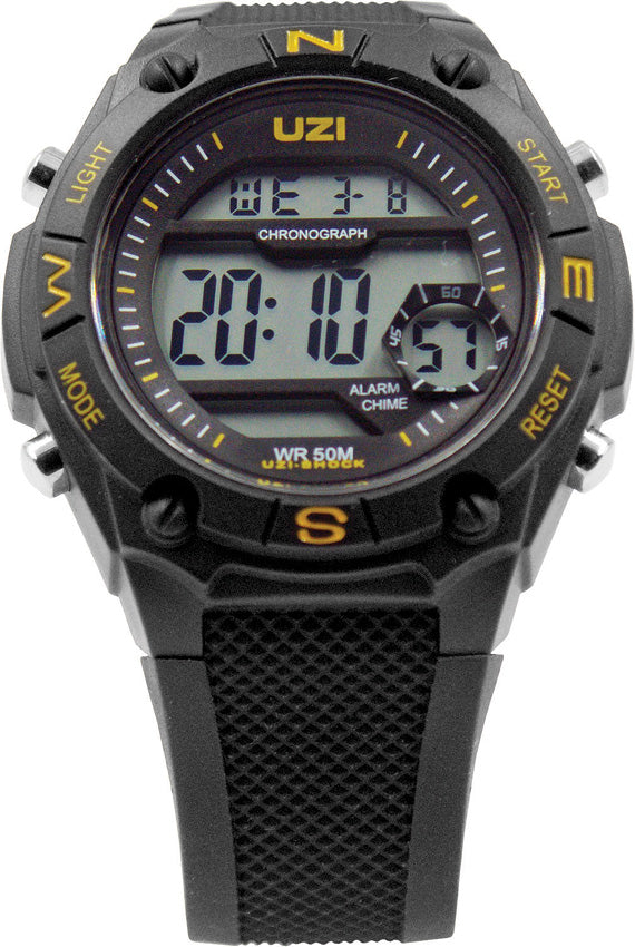 UZI Black & Orange Shock Digital Watch Water Resistant WZS01