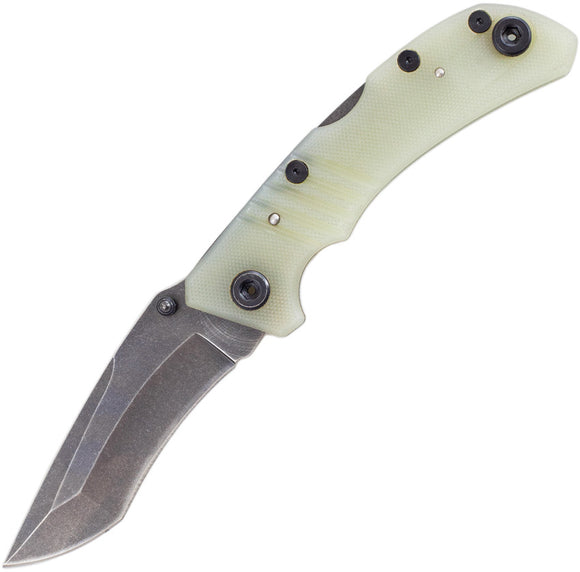 UZI EVN Stone Wash III Lockback Clear G10 Stainless Folding Knife KFDR023