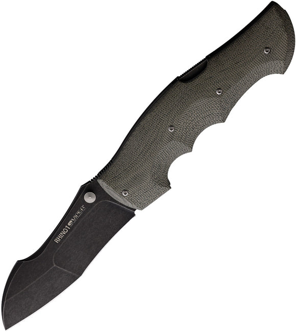 Viper Rhino 1 Lockback Green Micarta Folding Black Elmax Pocket Knife 5905CV
