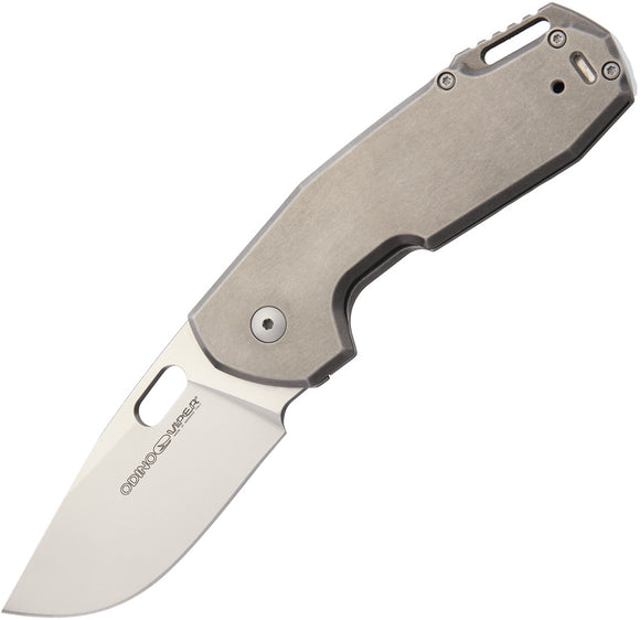 Viper Odino N690 Bohler Satin & Titanium Handle Framelock Folding Knife 5916TI