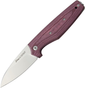 Viper Dan2 Burgundy Canvas Handle Slip Joint N690Co Folding Knife 5930CBR