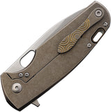 Viper Kyomi Framelock Bronze Titanium Folding CPM-20CV Pocket Knife 5933RBR