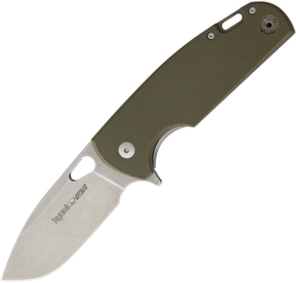 Viper Kyomi Green G10 & Titanium Framelock Stonewash N690 Folding Knife 5940GG