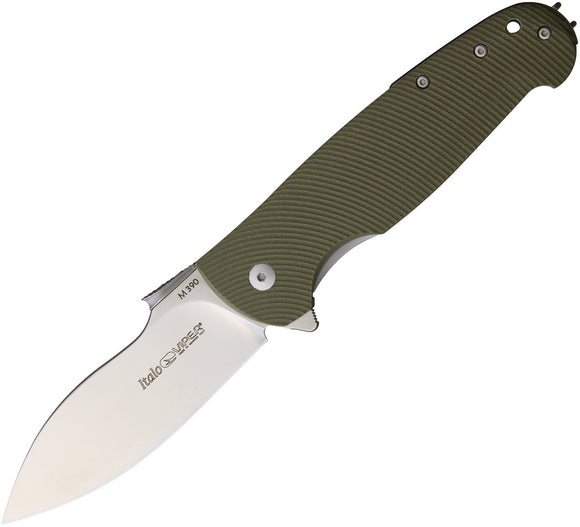 Viper Italo Framelock Green G10 & Titanium M390 Stainless Folding Knife 5944GG