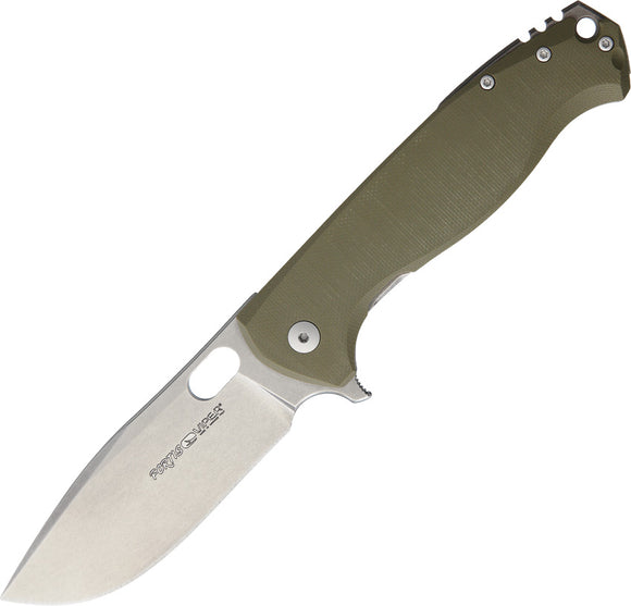 Viper Fortis Green & Stonewash Titanium Framelock M390 Folding Knife 5952GG