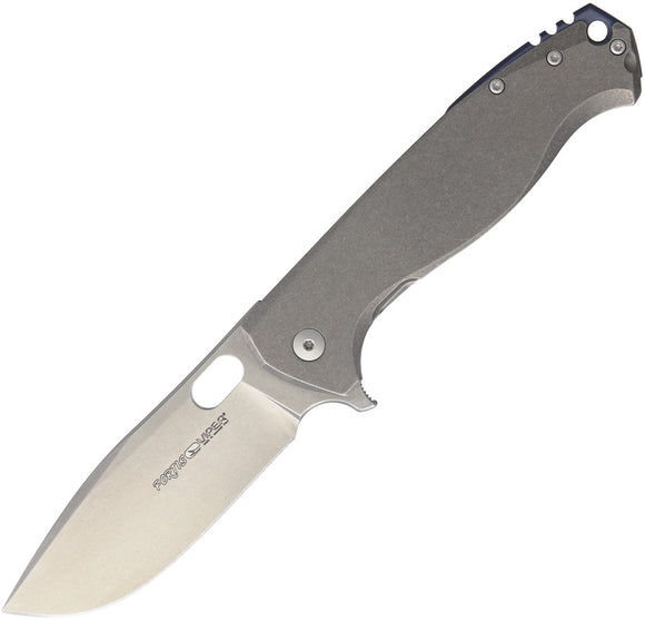 Viper Fortis Stonewash Titanium Handle Framelock M390 Folding Knife 5952TI  -On Sale