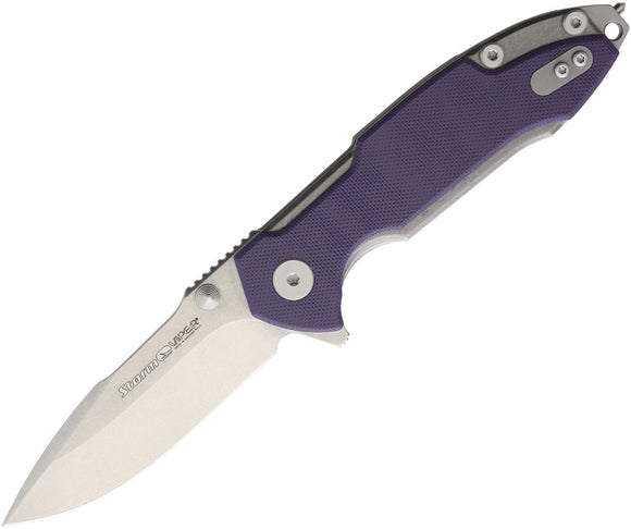 Viper Storm Linerlock Purple G10 Handle Stonewash Folding M390 Knife 5956GP
