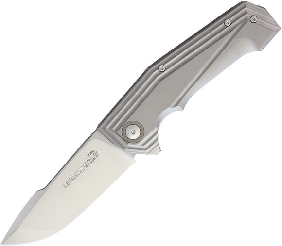 Viper Larius Linerlock Plain Titanium Handle Folding Bohler M390 Knife 5958TI