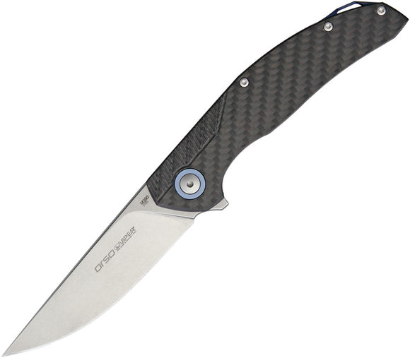 Viper Orso Linerlock Carbon Fiber Handle Stonewash Folding M390 Knife 5968FC