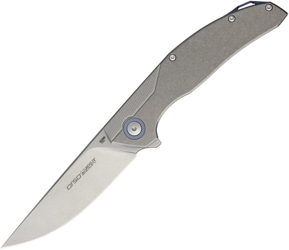 Viper Orso Linerlock Titanium Stonewash Handle Folding Bohler M390 Knife 5968TI