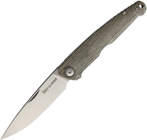 Viper Key Slip Joint Green Micarta Bohler M390 Satin Folding Knife 5976CV