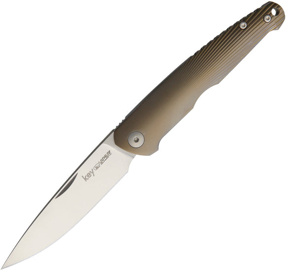 Viper Key Slip Joint Bronze Titanium Bohler M390 Folding Knife 5976D3BR