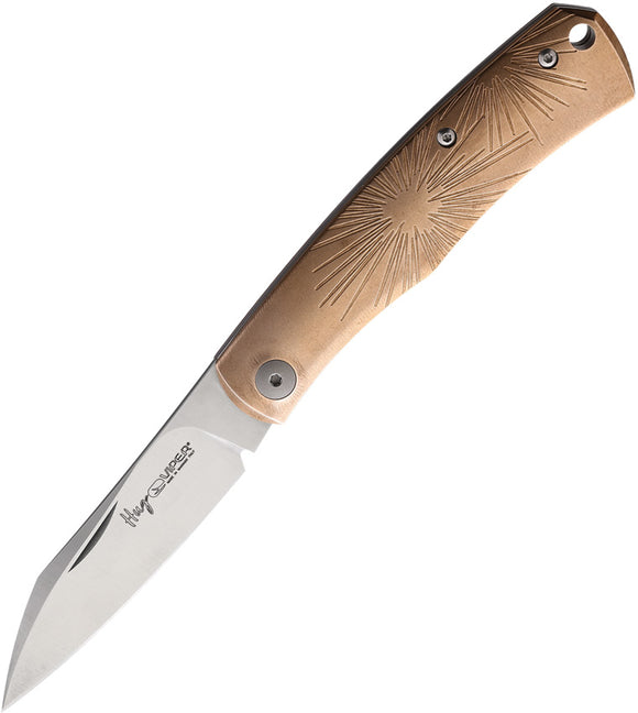 Viper Hug Folding Knife Slip Joint Bronze Designed Stainless Pen Point 5990BRS