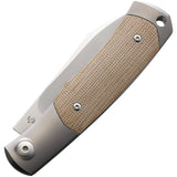 Viper Hug Micarta Canvas Titanium Slipjoint M390 Folding Knife 5994cn