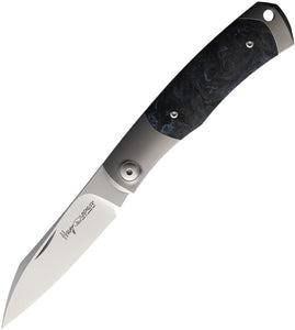 Viper Hug Blue Carbon Fiber Titanium Slipjoint M390 Folding Knife 5994fcb