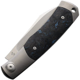 Viper Hug Blue Carbon Fiber Titanium Slipjoint M390 Folding Knife 5994fcb