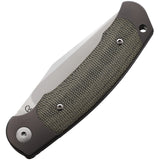 Viper Twin Slip Joint Titanium & Green Micarta Folding M390 Pocket Knife 6002CG