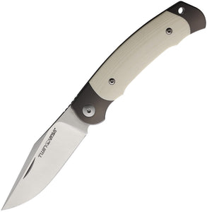 Viper Twin Slip Joint Titanium & White G10 Folding M390 Pocket Knife 6002GI