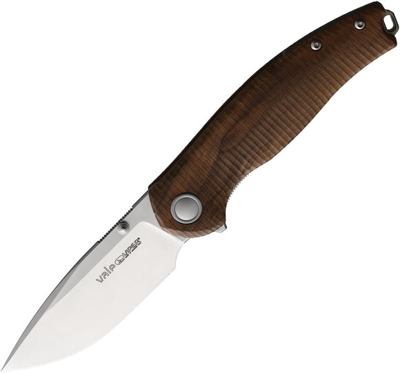 Viper Vale Linerlock Walnut Wood Folding CPM-MagnaCut Pocket Knife 6004NO
