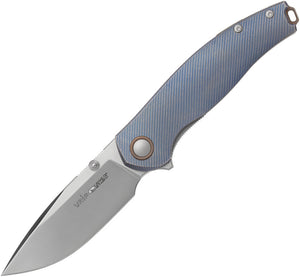 Viper Vale Linerlock Blue Titanium Folding CPM-MagnaCut Pocket Knife 6004TIBL