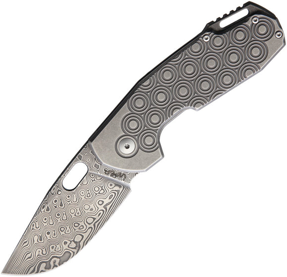 Viper Odino Framelock Gray Titanium Folding Damascus Knife 5918dsw