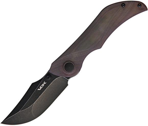 VDK Knives Talisman Linerlock Purple G10 Folding Knife 021