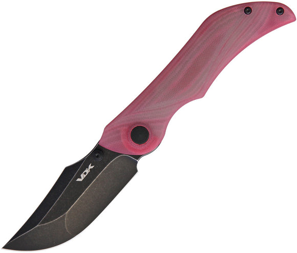 VDK Knives Talisman Linerlock Red G10 Folding Knife 023