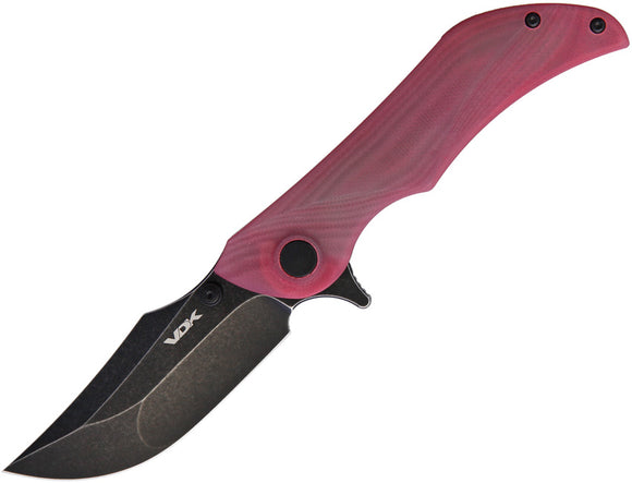 VDK Knives Talisman Linerlock Red G10 Folding Knife 026