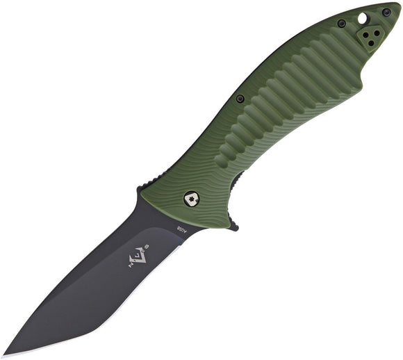 V NIVES Deplorable OD Green Folding AUS-8 Folding Pocket Knife