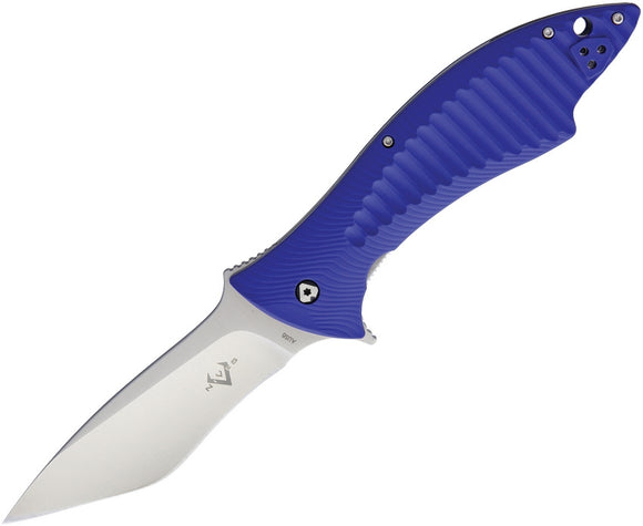 V NIVES Deplorable Blue Folding AUS-8 Folding Pocket Knife
