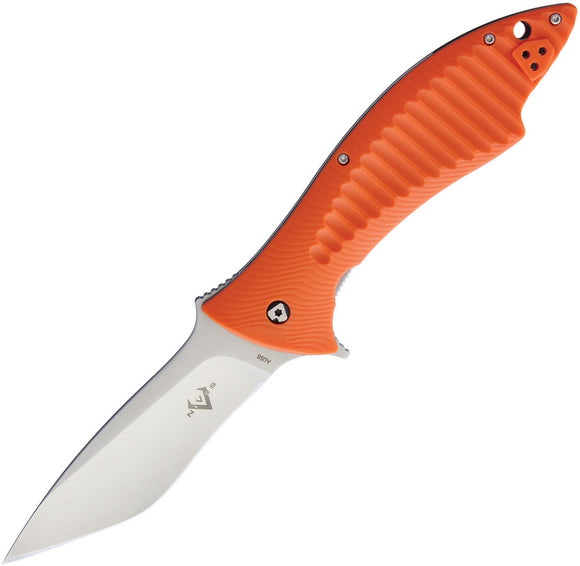 V NIVES Deplorable Linerlock Orange FRN Folding AUS-8 Pocket Knife