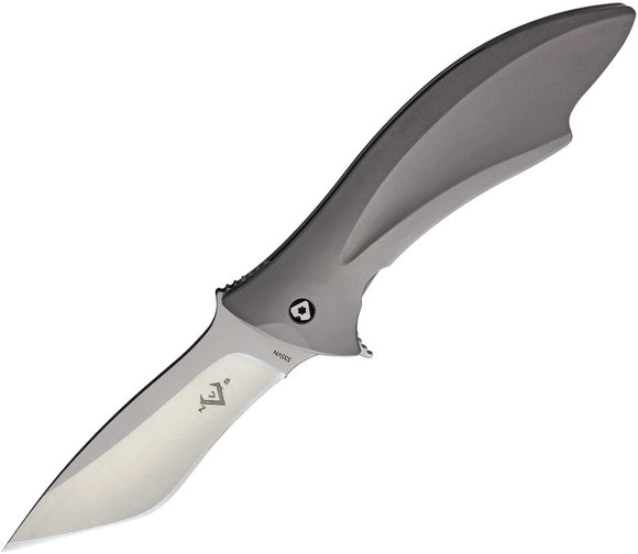 V NIVES Deplorable Gray Titanium Folding S35VN Pocket Knife