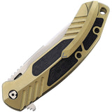V NIVES Tectonic Pocket Knife Linerlock Gold Titanium/CF Folding S35VN 16TICFPGD