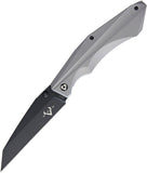 V NIVES Sportster Framelock Gray Titanium Black 154CM Folding Pocket Knife