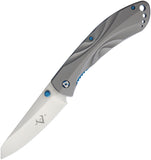 V NIVES Poseidon Gray Titanium Folding 154CM Pocket Knife
