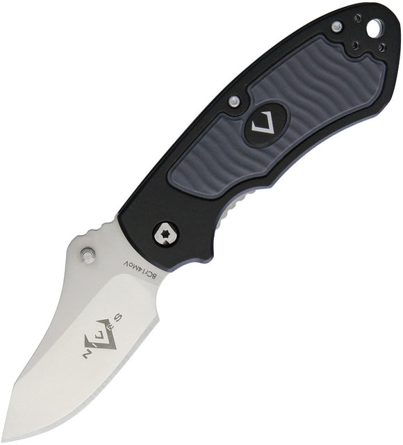 V NIVES Stout Black Aluminum Folding 8Cr13MoV Pocket Knife 30145