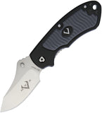 V NIVES Stout Black Aluminum Folding 8Cr13MoV Pocket Knife 30145
