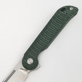 Vosteed Bellamy Linerlock Green Micarta Folding 154CM Stonewash Pocket Knife 006