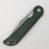 Vosteed Bellamy Linerlock Green Micarta Folding 154CM Stonewash Pocket Knife 006