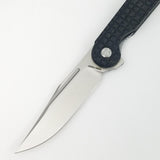 Vosteed Bellamy Linerlock Black Micarta Folding 154CM Satin Pocket Knife 007