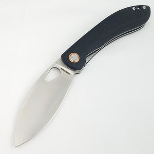 Vosteed Nightshade TH Linerlock Black Micarta Folding Satin 154CM Knife 010