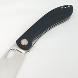 Vosteed Nightshade TH Linerlock Black Micarta Folding Satin 154CM Knife 010