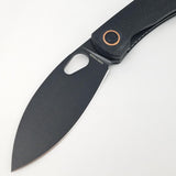 Vosteed Nightshade TH Linerlock Black Micarta Folding Stonewash 154CM Knife 011