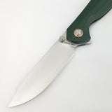 Vosteed Labrador Linerlock Green Micarta Folding Satin 154CM Pocket Knife 014