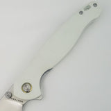 Vosteed Labrador Linerlock White G10 Folding Satin 154CM Pocket Knife 015