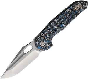 Vosteed Thunderbird Trek Lock Blue & White Cloud Carbon Fiber Folding M390 Knife A0310